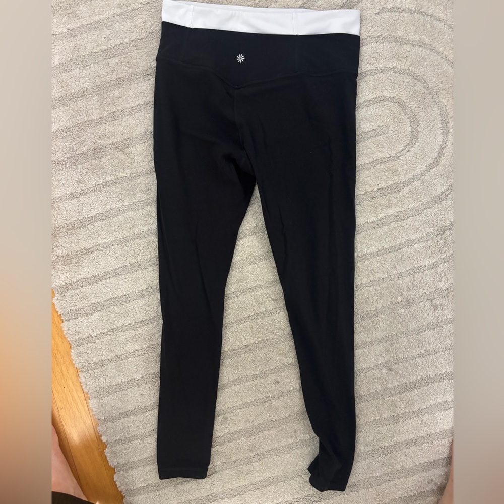 Athleta Ultra High Rise Elation Leggings in White and Black - Picture 2 of 5